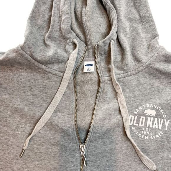 Old Navy Hoodie M Womens Grey Oversize Half Zip Long Sleeve Pullover Size Medium - Picture 8 of 11